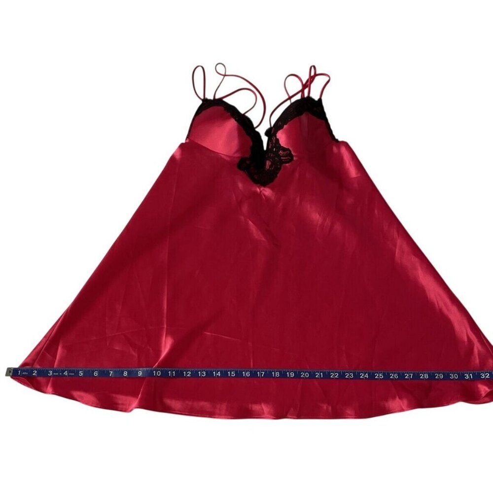 Vintage Victoria's Secret Gold Label Medium Babydoll Nightie Bra Chemise  Red